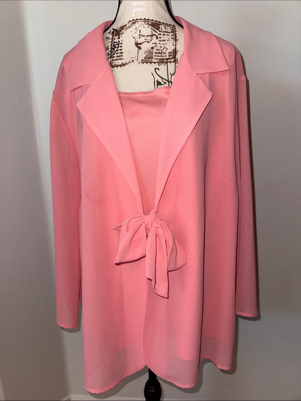 Cato Pink Tie-Front Blazer